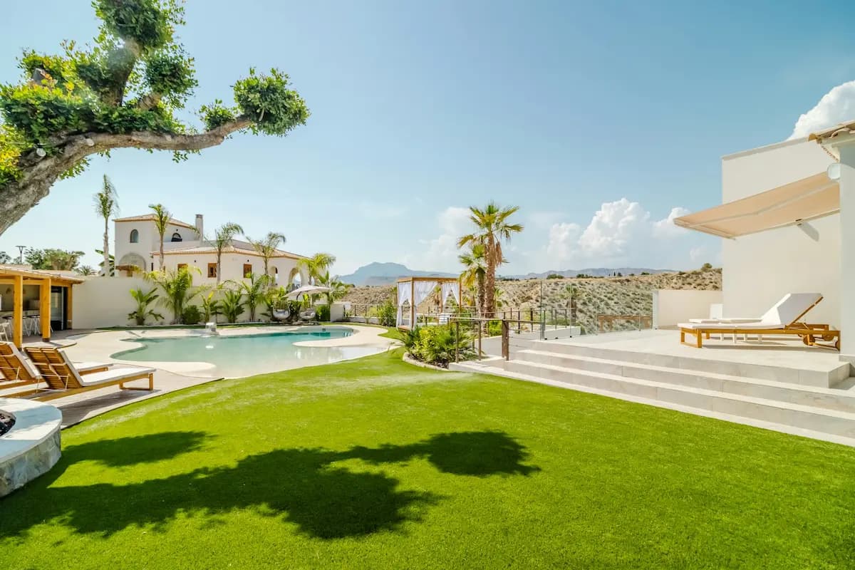 Luxury beachfront villa in Estepona with private pools.